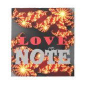 Liefde en pure liefde stralen van de univerNotepad Notitieblok (Voorkant)