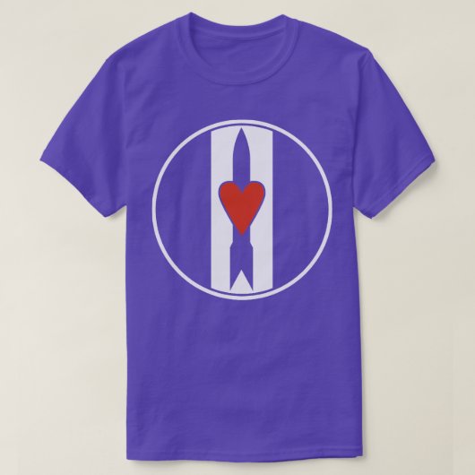 Liefde en raketten t-shirt (Design voorkant)