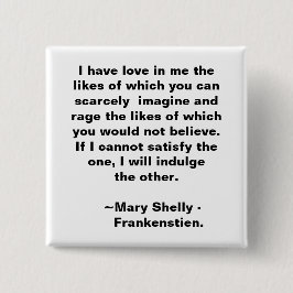 Liefde en ras vierkante button 5,1 cm