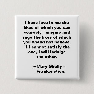 Liefde en ras vierkante button 5,1 cm