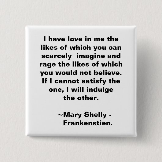 Liefde en ras vierkante button 5,1 cm (Voorkant)