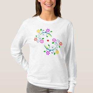Liefde en regenboogkleurige bloemen White Top