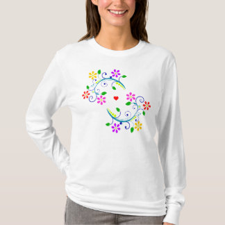 Liefde en regenboogkleurige bloemen White Top