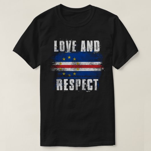 Liefde en respect voor Kaapverdië FlagCabo Verd T-shirt (Design voorkant)