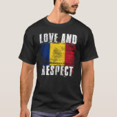 Liefde en respect voor Roemenië    FlagRoemeense P T-shirt (Voorkant)