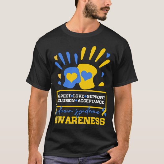 Liefde en respect voor schattig wereldsyndroom t-shirt (Voorkant)