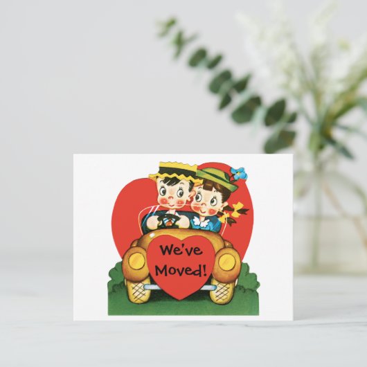  liefde en Romance, adreswijziging Aankondigingskaart (Staand voorkant)