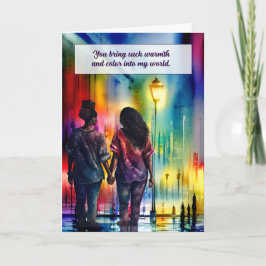 Liefde en Romance Afro-Amerikaanse Lesbiennes Rain Kaart