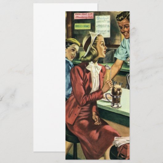  liefde en Romance, dame bij de Soda Shop (Voorkant / Achterkant)