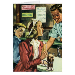  liefde en Romance, dame bij de Soda Shop