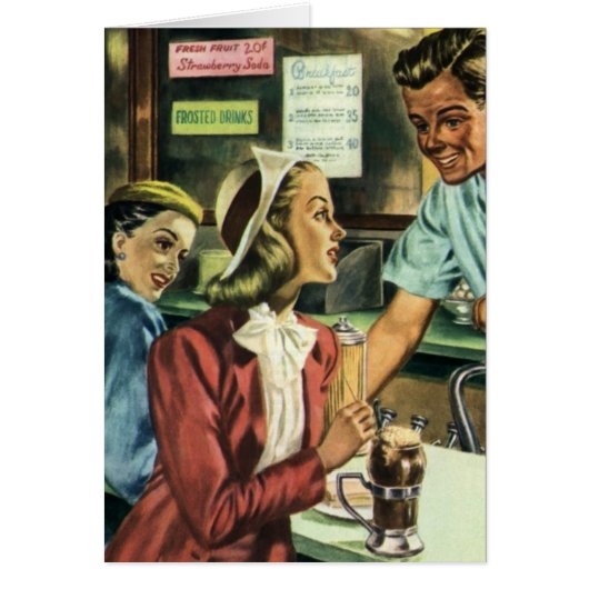  liefde en Romance, dame bij de Soda Shop (Voorkant)