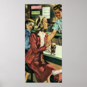  liefde en Romance, dame bij de Soda Shop Poster (Voorkant)