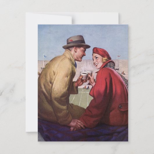 liefde en Romance, een paar bij Football Game (Voorkant)