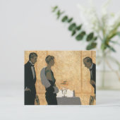  liefde en Romance, elegant avondeten Briefkaart (Staand voorkant)