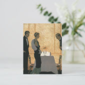  liefde en Romance, elegant avondeten Briefkaart (Staand voorkant)