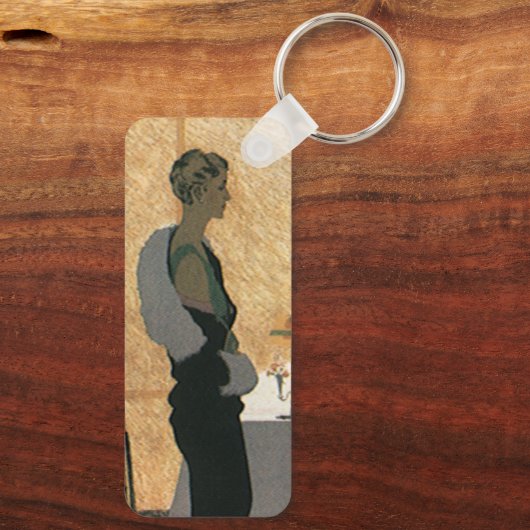 liefde en Romance, elegant avondeten Sleutelhanger (Achterkant)