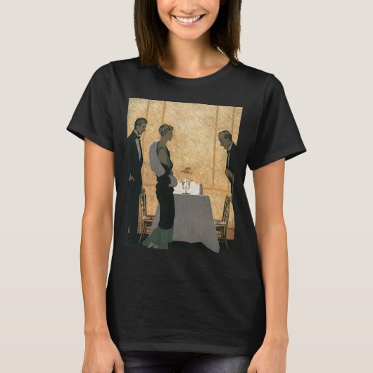 liefde en Romance, elegant avondeten T-shirt (Voorkant)