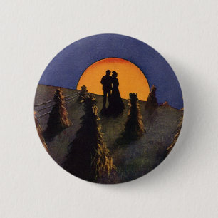  liefde en Romance, Harvest Moon Kiss Ronde Button 5,7 Cm