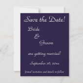 liefde en Romance, Hollywood Save the Date Kaart (Achterkant)