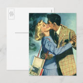 liefde en Romance, kerstdans Feestdagenkaart (Voorkant / Achterkant)