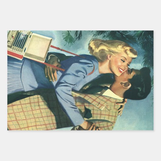  liefde en Romance, kerstdans Inpakpapier Vel (Voorkant 3)