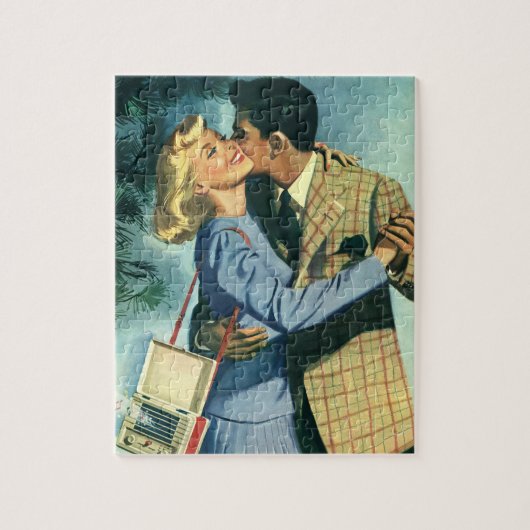  liefde en Romance, kerstdans Legpuzzel (Verticaal)