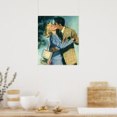 liefde en Romance, kerstdans Poster (Keuken)