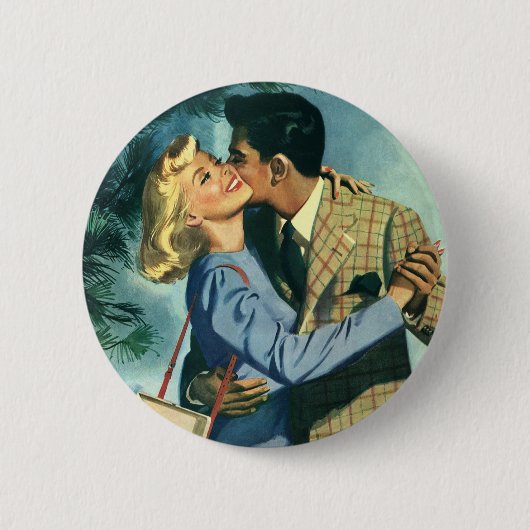 liefde en Romance, kerstdans Ronde Button 5,7 Cm (Voorkant)