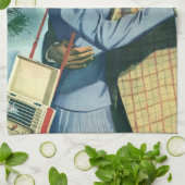  liefde en Romance, kerstdans Theedoek (Gevouwen)