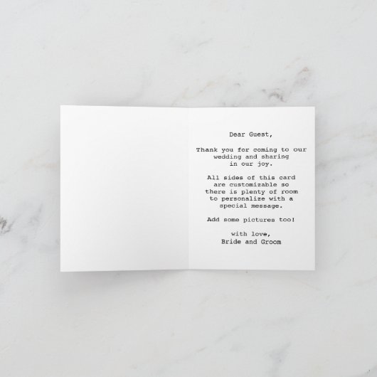  liefde en Romance, Kinderen Kus Dank je Bedankkaart (Binnen)