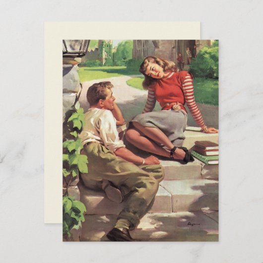  liefde en Romance, middelbare school Sweethearts (Voorkant / Achterkant)