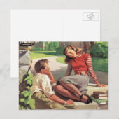  liefde en Romance, middelbare school Sweethearts Briefkaart (Voorkant / Achterkant)