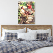  liefde en Romance, middelbare school Sweethearts Canvas Afdruk (Insitu (Slaapkamer))