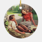  liefde en Romance, middelbare school Sweethearts Keramisch Ornament (Achterkant)