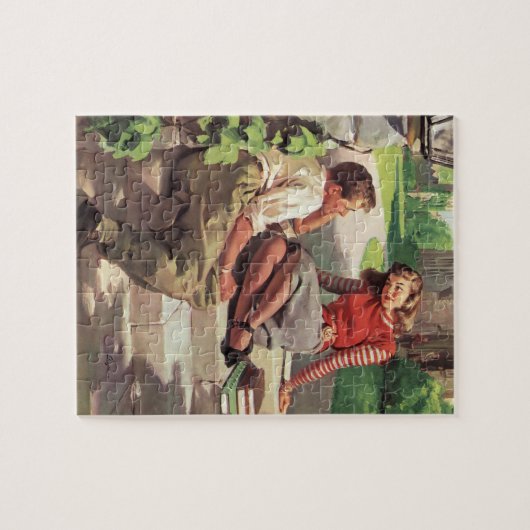  liefde en Romance, middelbare school Sweethearts Legpuzzel (Horizontaal)