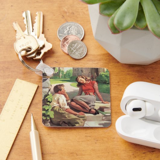 liefde en Romance, middelbare school Sweethearts Sleutelhanger (Bureau)