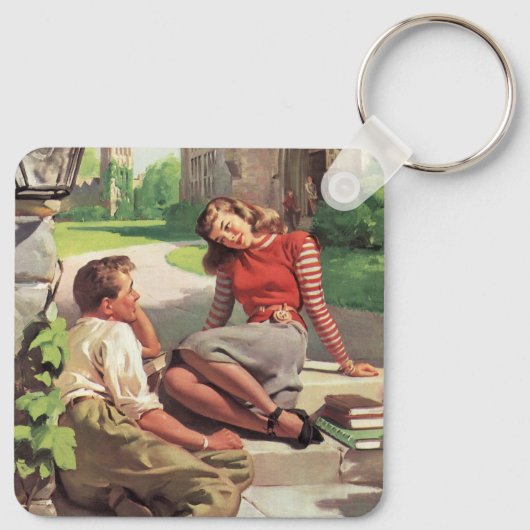  liefde en Romance, middelbare school Sweethearts Sleutelhanger (Achterkant)