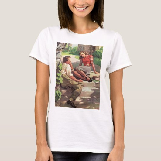  liefde en Romance, middelbare school Sweethearts T-shirt (Voorkant)