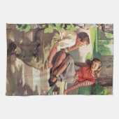  liefde en Romance, middelbare school Sweethearts Theedoek (Horizontaal)