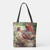 liefde en Romance, middelbare school Sweethearts Tote Bag (Achterkant)