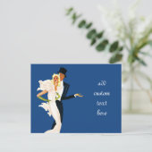  liefde en Romance, Modern Wedding Couple Briefkaart (Staand voorkant)