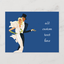  liefde en Romance, Modern Wedding Couple Briefkaart