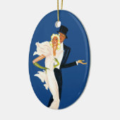  liefde en Romance, Modern Wedding Couple Keramisch Ornament (Links)
