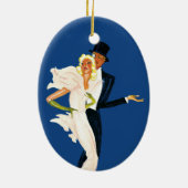  liefde en Romance, Modern Wedding Couple Keramisch Ornament (Achterkant)