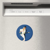  liefde en Romance, Modern Wedding Couple Magneet (Insitu (Vaatwasser))