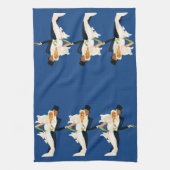  liefde en Romance, Modern Wedding Couple Theedoek (Verticaal)