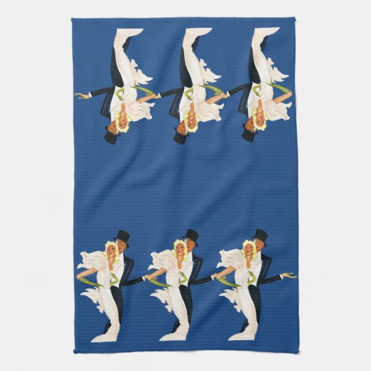  liefde en Romance, Modern Wedding Couple Theedoek (Verticaal)