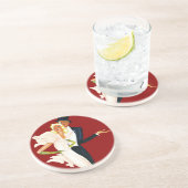  liefde en Romance, Modern Wedding Couple Zandsteen Onderzetter (Zijkant)