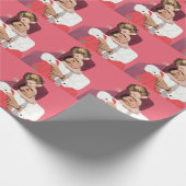 liefde en Romance, Passen getrouwd in roze Cadeaupapier (Hoek)