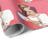 liefde en Romance, Passen getrouwd in roze Cadeaupapier (Rol Hoek)